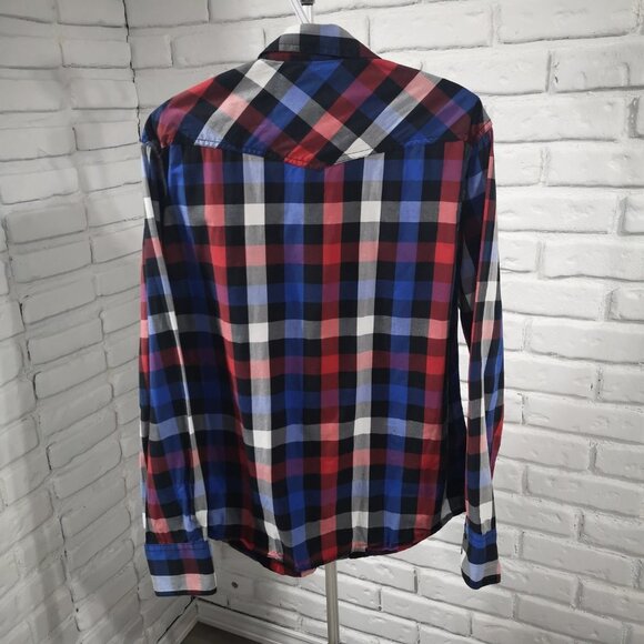 2 / $30.00 - Eighty Eight Men's Size Large Plaid Straight Fit Casual Shirt - Picture 2 of 8